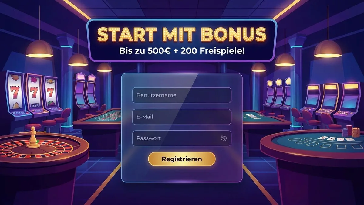 Registrierung mit Bonus